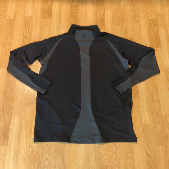 Vertx Runner 1/4 Zip Shirt Mens XL Black Gray Running Long Sleeve Thumb Holes - Picture 4 of 7